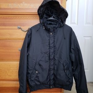 Zara Black Hooded Puffer Jacket
